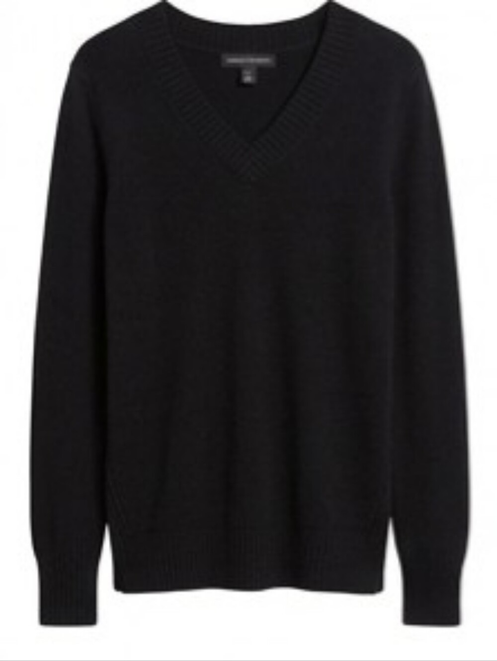 Banana Republic Women's Black V-Neck Knit Sweater
